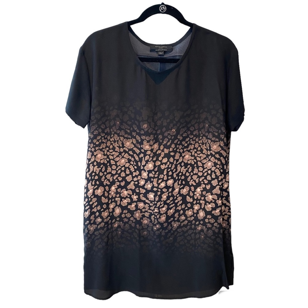 All Saints Black Floral Dress